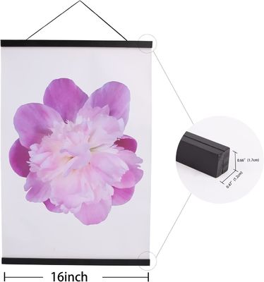 Logotipo personalizado Aceitável Madeira A4 6X24 16X22 16X20 Hanger Pôster Frame 16 polegadas de largura