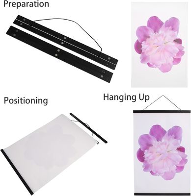 Logotipo personalizado Aceitável Madeira A4 6X24 16X22 16X20 Hanger Pôster Frame 16 polegadas de largura