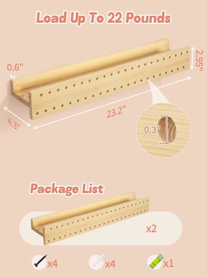 Livraria de parede de madeira natural