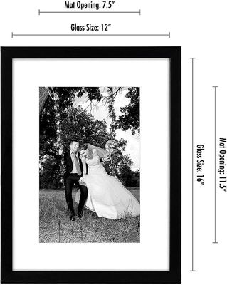 Logotipo personalizado de madeira tamanho 12X16 8X12 quadro de imagem com estofado e vidro resistente a rupturas