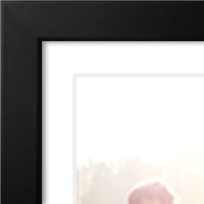 8X24 4X6 quadro fotográfico de madeira de engenharia preta com logotipo personalizado de vidro resistente a rupturas