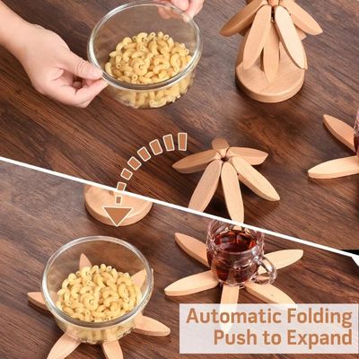 Ecrã de seda de madeira de faiança impressa e suporte para pratos quentes