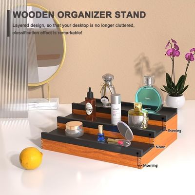 Logotipo personalizado Aceitável Organizador de Perfumes de Colônia de Madeira com Comp Escondido