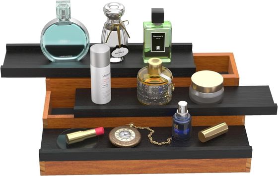 Logotipo personalizado Aceitável Organizador de Perfumes de Colônia de Madeira com Comp Escondido