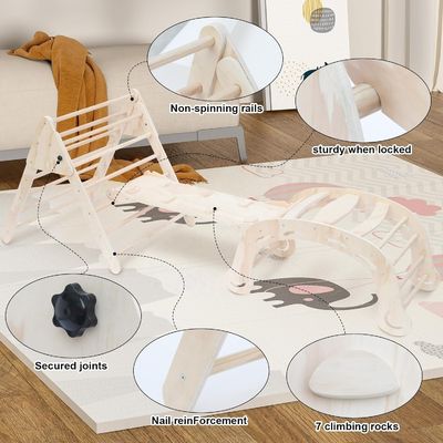 Concepção funcional Multifunção Triângulo Dobradora de Escalada Slide Set para Treinamento de Equilíbrio