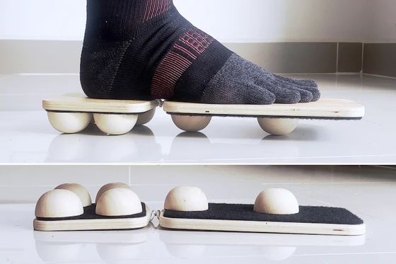 Tabela de equilíbrio de exercício de pés de madeira para evitar arcos caídos Estilo de design clássico