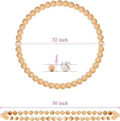 Hula de madeira natural pesada para exercícios 8.4 x 8.4 x 4.1cm