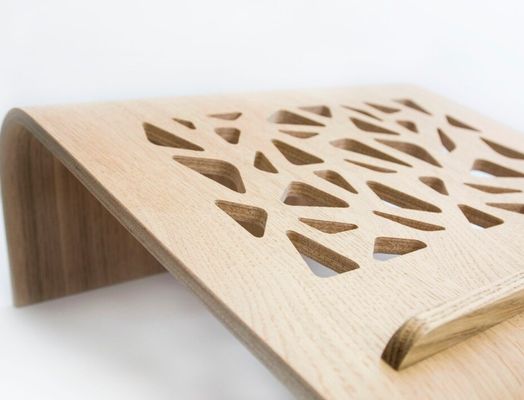 Estacionamento de computador portátil de madeira funcional Economia de espaço Refrigerador Ventilação Elevador de mesa de computador