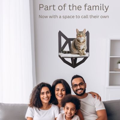 Função poupar espaço parede montada prateleira de gato com prateleiras perchas e cama pendurada