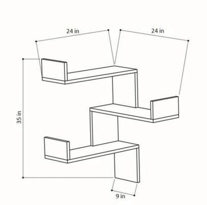 Prateleira de parede de madeira ajustável para logotipo personalizado tamanho mobiliário doméstico moderno decorativo