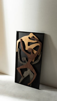 Decoração de escritório Atualização de parede de madeira pendurada Casa de acolhimento presente de madeira humana Arte vertical de parede