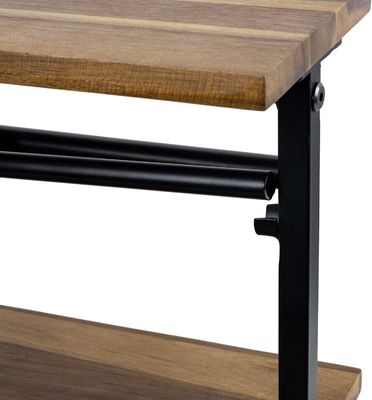 Melhore a sua cozinha com este suporte de toalha de papel de madeira maciça de acácia e estante de exibição superior