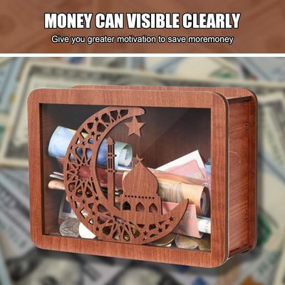 OEM/ODM aceitável madeira poupança de dinheiro poupador de dinheiro com cor natural e padrões