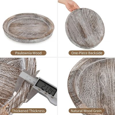 Rustico Tealight Ash Post Tray Pequena casa de fazenda Central da mesa com logotipo personalizado