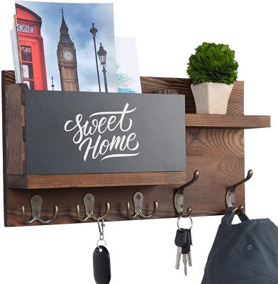 Decoração moderna preta Cubo quadrado de madeira prateleira flutuante com logotipo personalizado