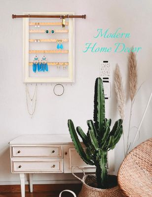 Display de joias de parede com bracelete, porta-colares e bastão