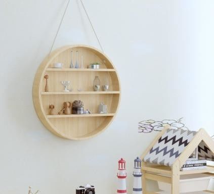 2 camadas de parede flutuante montada prateleiras rústicas de madeira para móveis modernos de latão