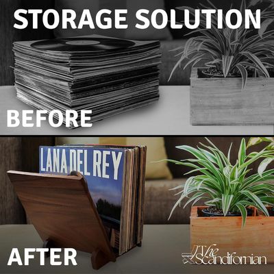 Flip Display Detentor de discos de madeira para armazenamento de álbuns de música 50 Design de nível único