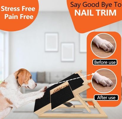 Tabela de raspagem de unhas de cães de madeira Tabela de arquivamento de unhas de estilo ósseo para cães