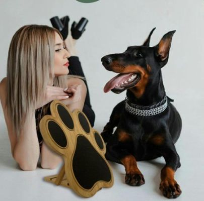 Tabela de raspadinhas de unhas de cão Pad de raspadinhas para cães Como seu pedido Impressão de pata de bambu decorativa