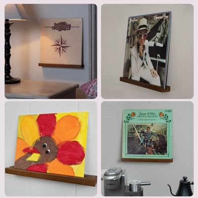 Montado em parede Vinyl Record Display Shelf sem função dobrada para poupança de espaço e armazenamento