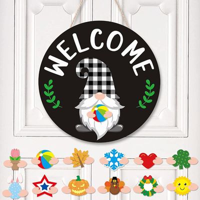 DIY Natal Sublimação Pendente Madeira Artesanato Círculos Redondos Quadro Parede Sinais Decoração em branco