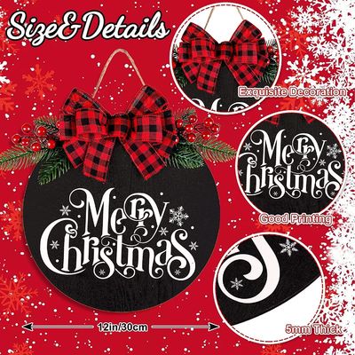 DIY Natal Sublimação Pendente Madeira Artesanato Círculos Redondos Quadro Parede Sinais Decoração em branco