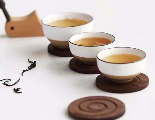 Caralho Caracol Madeira Sólida Coaster Mat Isolamento Conjunto de 5 Com Portador Desktop Decoração presente