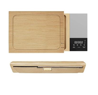 Multifuncional Bamboo Smart Chopping Board 8 em 1 Sistema de Preparação de Refeições Quadrado