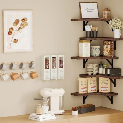 Estantes de armazenamento de banheiros pendurados Prateleira de parede montada com aparelho de cozinha de suporte