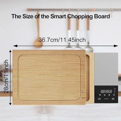 Multifuncional Bamboo Smart Chopping Board 8 em 1 Sistema de Preparação de Refeições Quadrado