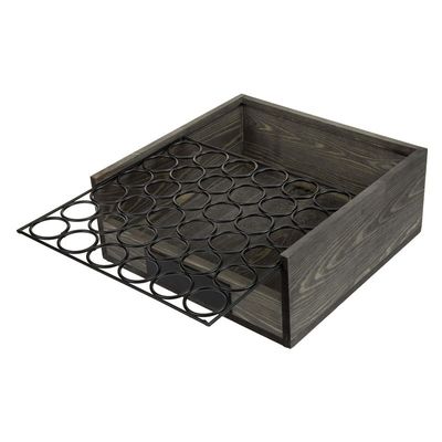 OEM ODM aceito Madeira/faixa Portador de ovos de madeira com caixa de armazenamento de metal Caixas de madeira