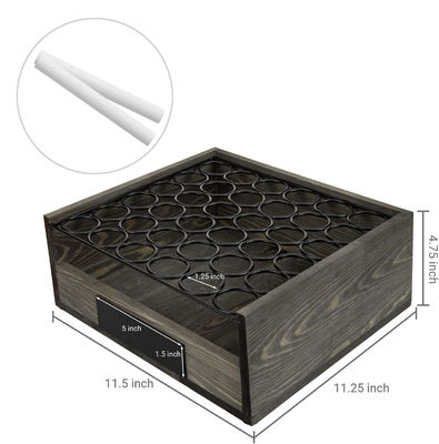 OEM ODM aceito Madeira/faixa Portador de ovos de madeira com caixa de armazenamento de metal Caixas de madeira