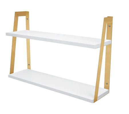 Mobiliário para casa 2 camadas Modernas prateleiras de parede flutuantes rústicas com design de montagem na parede