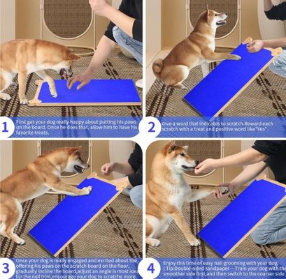 Tabuleiro de raspadinho de unhas de madeira para cães