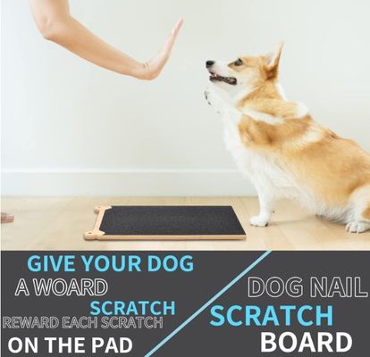 Tabuleiro de raspadinho de unhas de madeira para cães