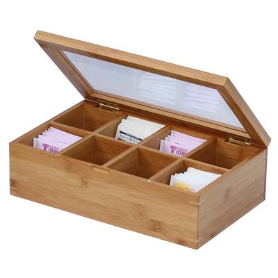 Organize sua coleção de chá com esta caixa de chá japonesa pintada de bambu