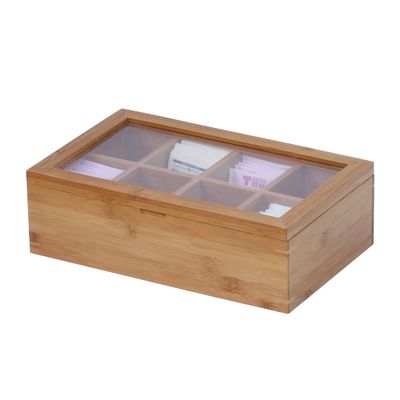 Organize sua coleção de chá com esta caixa de chá japonesa pintada de bambu