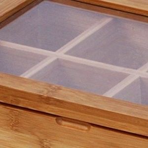 Organize sua coleção de chá com esta caixa de chá japonesa pintada de bambu