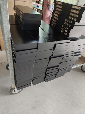 Conjunto de embalagem de correio de 2 prateleiras flutuantes de madeira de estilo rústico para decoração doméstica requintada