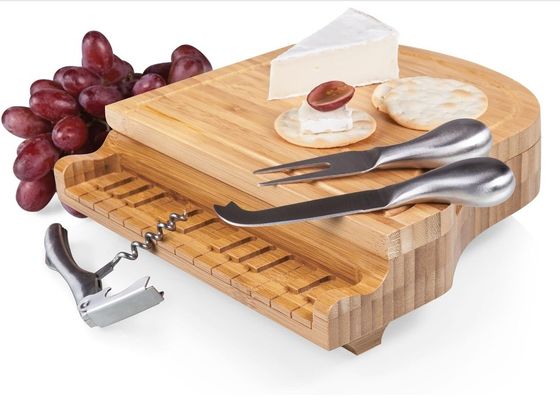 BAMBOO Cheese Board Knife Set Design elegante para blocos de cortar e placas de charcuterie