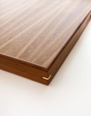Rectangular Walnut Serving Tray de madeira com alças Como sua solicitação Walnut Tabela de café