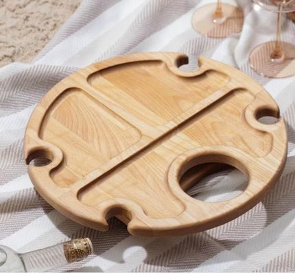 Caixa de serviço dobrável Mesa de vinho portátil com função de poupança de espaço e logotipo personalizado