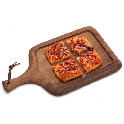 Caixa de pizza de madeira redonda de 13 polegadas com design de vento e material ecológico