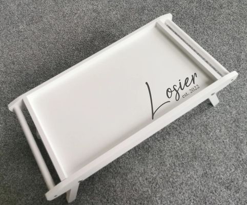 Café da manhã retangular na bandeja de cama com pernas dobráveis Economize espaço e desfrute de lanches personalizados