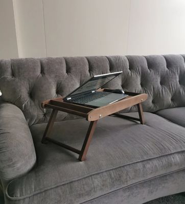 Café da manhã retangular na bandeja de cama com pernas dobráveis Economize espaço e desfrute de lanches personalizados