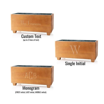 Logotipo personalizado Balde de refrigerador de champanhe para presente de aniversário de madeira Design personalizado