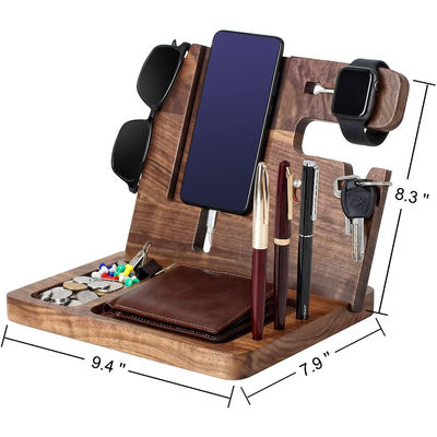 Portador de telemóvel de tamanho personalizado e porta-chaves para mesa de noite multifuncional