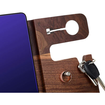 Portador de telemóvel de tamanho personalizado e porta-chaves para mesa de noite multifuncional