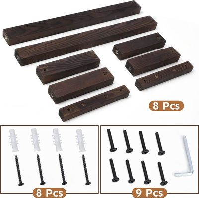 Decorativo de pinheiros parede montada porta-toalhas de madeira para banheiro organizador de toalhas enroladas